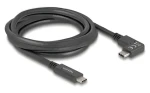 Delock USB-C 5 Gbps 2 m / USB kabel / USB-C - USB-C / PD 60 W / DP Alt Mode 4K60Hz / 1x rovný, 1x zahnutý konektor (80038)