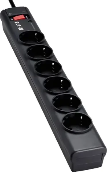 EATON Protection Strip PS6D / Přepěťová ochrana / 6 zásuvek / 1 m / 10 A (PS6D)