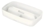 Leitz MyBox Organizér s držadlem (S) bílá / Organizér / ABS / voděodolný / 30,7 x 18,1 x 5,6 cm (53230001)