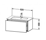 DURAVIT - L-Cube Umyvadlová skříňka 40x82x48 cm, 1 zásuvka, lesklá bílá LC614102222
