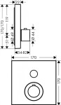 AXOR - ShowerSelect Termostat pod omítku pro 1 spotřebič, chrom 36714000