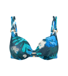 Dámská plavková podprsenka Summer Fleur WP - Triumph tmavá kombinace tyrkysové (M025) 042B