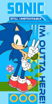 Dětská osuška Nezastavitelný Ježek Sonic