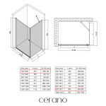 CERANO - Sprchový kout Antelo L/P - 6 mm - chrom, transparentní sklo - 70x90x190 - otočný CER-8050BD119