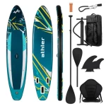Athler Nafukovací Paddleboard SUP Zander 350cm zelená / příslušenství / Max. nosnost 180kg (5900415031222)