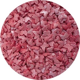 Cukrové zdobení červení metalický motýli 80g - I LOVE CAKES