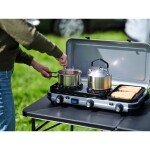 CAMPINGAZ CK2 MULTI-COOK / Plynový vařič / 3 plotny / 4500W / Spotřeba: 2x 130g/h+ 66 g/h / doprodej (3138522131906)