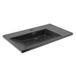 Nábytkové umyvadlo SAT B-Way 81x46 cm černá matná otvor pro baterii uprostřed SATBWA8046BKM SATBWA8046BKM