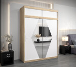 Šatní skříň Abi Bo s nástavcem Barva korpusu: Dub artisan, Rozměry: 250 cm, Dveře: Dub artisan