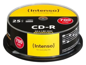 Intenso CD-R 700MB 52x / CD-R disk / Spindl 25 ks (1001124)
