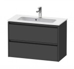 DURAVIT - Ketho.2 Umyvadlová skříňka 55x81x39 cm, 2 zásuvky, grafit mat K25256049490000