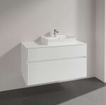 VILLEROY & BOCH - Collaro Umyvadlová skříňka, 100x55x50 cm, 2 zásuvky, Glossy White C01500DH