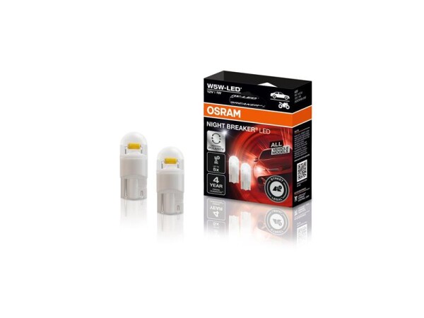 Autožárovka LED 12V W5W OSRAM studená bílá 2ks