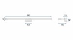 Nástěnné svítidlo LED 18W 90CM APP371-1W - chrom OSW-05001