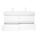 Koupelnová skříňka s umyvadlem SAT B-Way 119x50x45 cm bílá lesk BWAY2120WU2BB BWAY2120WU2BB