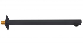 SLEZAK-RAV - Držák boční pro hlavovou sprchu hranatý 35 cm černá matná, Barva: černá matná MD0450CMAT
