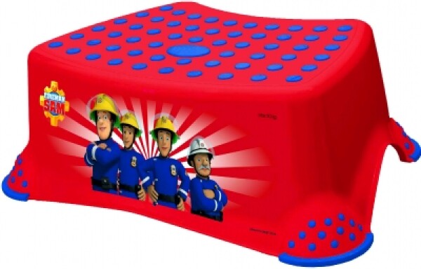 Keeeper Stolička, schůdek s protiskluzovou funkcí - Fireman Sam - červená