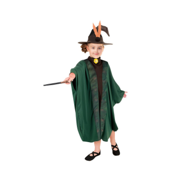 Kostým Kouzelník/Kouzelnice zelený 110/120 cm