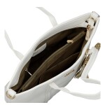 Trendy dámská koženková kabelka na rameno Felicia, bílá