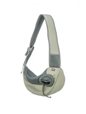 TRIXIE Front Carrier Sling světlezelená/šedá / Přední nosítko a taška / 50 x 25 x 18 cm / max. 5 kg