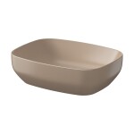 CERSANIT - Pultové umyvadlo LARGA obdélníkové (50x38) hnědé mat, BOX K677-063