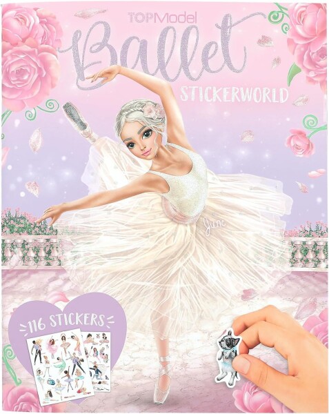 Top model Top model, 3502192, Ballet Stickerworld 3, kreativní sešit se samolepkami