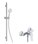 Kielle - Nefia Sprchový set s baterií, tyčí, hadicí a sprchovou hlavicí EcoSpare, chrom 20627SN10