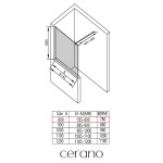 CERANO - Sprchová zástěna Walk-in Onyx Half Cube L/P - 8 mm - hranatá vzpěra - chrom, transparentní sklo - 80x100 CER-978626