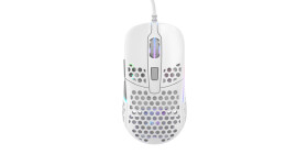 XTRFY M42 RGB bílá / herní myš / optická / 16000DPI / 6 tlačítek / RGB / 2 velikosti / USB / 1.8m (M42-RGB-WHITE)