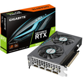 GIGABYTE GeForce RTX 3050 EAGLE OC 6GB / 1552-1792 MHz / 6GB D6 / 128-bit / 1x HDMI 3x DP / (8) 300W (GV-N3050EAGLE OC-6GD)