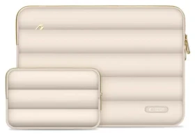 Tech-Protect Puffy béžová / Pouzdro pro notebook do 13-14"