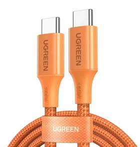 Ugreen L502 oranžová / Nabíjecí kabel USB-C - USB-C / PD / 5A / 1m (95493)