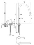 IDEAL STANDARD - Gusto Dřezová baterie, 2-otvorová instalace, ocel BD422GN