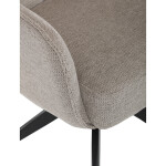 Židle jídelní, taštičkové pružiny v sedáku, 180° otočný mechanismus, lanýžová voděodolná látka, černý kov