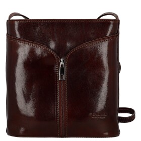 Luxusní dámská kožená crossbody kabelka Liara, hnědá
