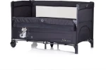 CHIPOLINO Postýlka cestovní se sklopnou bočnicí Relax Anthracite (KOSIRE256AN)