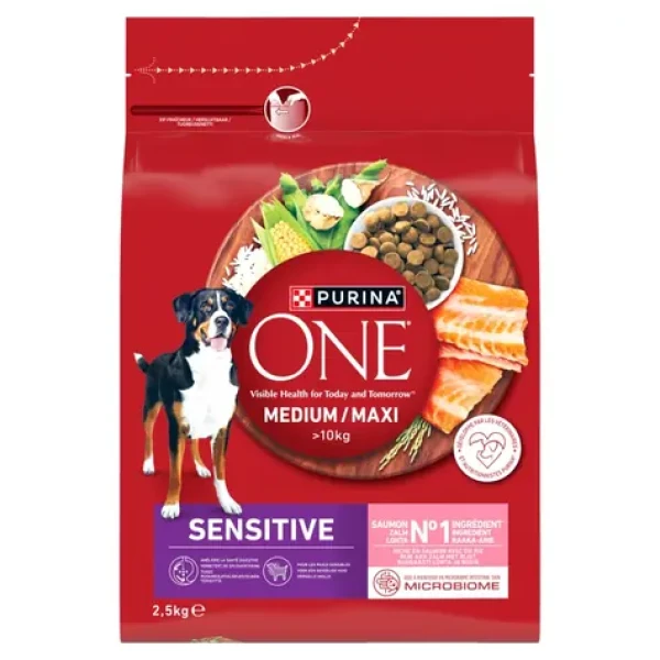 Purina One Med/Max Adult Losos Rýže 2.5 kg / Krmivo pro psy (7613036514279)