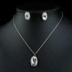 Souprava náhrdelníku a náušnic Swarovski Elements Fabia, Bílá/čirá 39 cm + 4 cm (prodloužení)