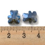 Skleněné korálky - broušený medvídek - různé varianty - 9,5x 8,5 x 3,5 mm - 1 ks Barva: Modrá