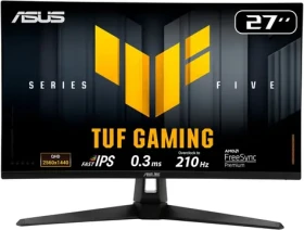 27" ASUS VG27AQ5A černá / QHD / 2560x1440 / IPS / 16:9 / 0.3ms / 1300:1 / 300cd-m2 / HDMI+DP / VESA (90LM0BN0-B01371)