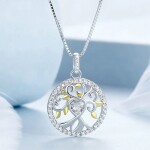 Stříbrný dvojitý náhrdelník Cristy 1 ct MOISSANITE + CERTIFIKÁT, Stříbrná 40 cm + 5 cm (prodloužení) certifikát GRA, hadřík na čištění stříbra, dárková krabička