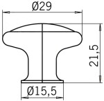 Siro Nábytková knopka 1700 staromosaz (S12936)