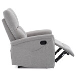 Relaxační křeslo, manuální ovládání, světle šedá látka