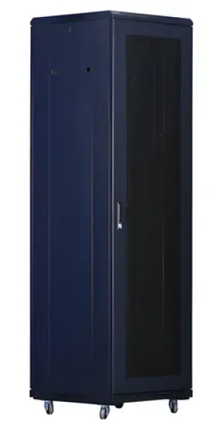 XtendLan 42U/600x800 stojanový černá / 19" rozvaděč / perforované dveře a záda (PER-42U-68-BLACK-S)