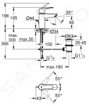 GROHE - QuickFix Start Umyvadlová baterie s výpustí, chrom 24209002