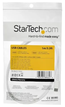 StarTech (RUSB2CC1MW) / Kabel USB-C na USB-C / USB 2.0 / 1 m / aramidová výztuž (RUSB2CC1MW)