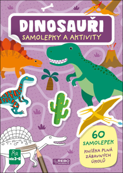 Dinosauři samolepky a aktivity - 60 samolepek, Knížka plná zábavných úkolů - Irena Trevisan