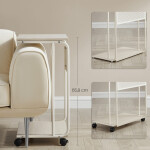 Odkládací stolek 55x32x66cm, mdf, bělený dub, AKF-E1012 CRM