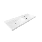 MEREO - Mailo, koupelnová skříňka s umyvadlem z litého mramoru 121 cm, bílá, chrom madlo CN513M