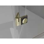 MEXEN/S - Mist H Duo sprchový kout dveře křídlové 110 x 105, transparent, zlato - 8A5-1105L-105P-50-00 8A5-110L-105P-50-00